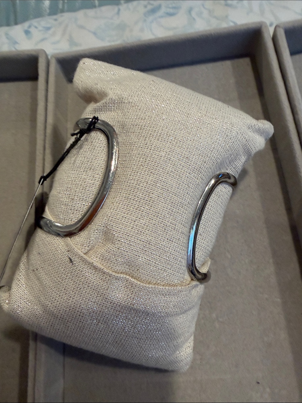 Zizzi Silver Cuff Bracelet with Red Center - Picture 2 of 2